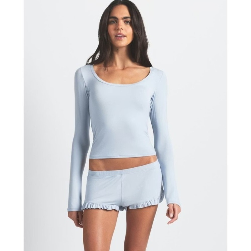 Skims Sleep Scoop Neck Top Sleep ST-SST-11138W Zen Blue Medium - Picture 8 of 8